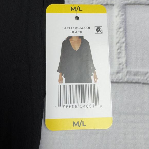 Anne Cole Flounce Tunic Swimsuit Coverup Black Women's Size M/L - Picture 9 of 10